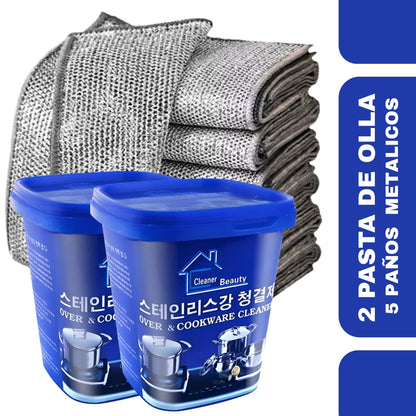 CLEARMAGIC PRO — PACK 10 Paños Metálicos + 4 Ceras