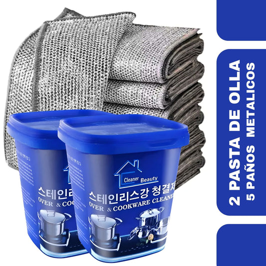 CLEARMAGIC PRO — PACK 10 Paños Metálicos + 4 Ceras
