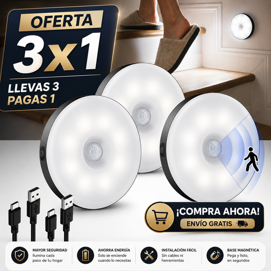 SensorLight Pro – Luz LED Automática (Pack x3)