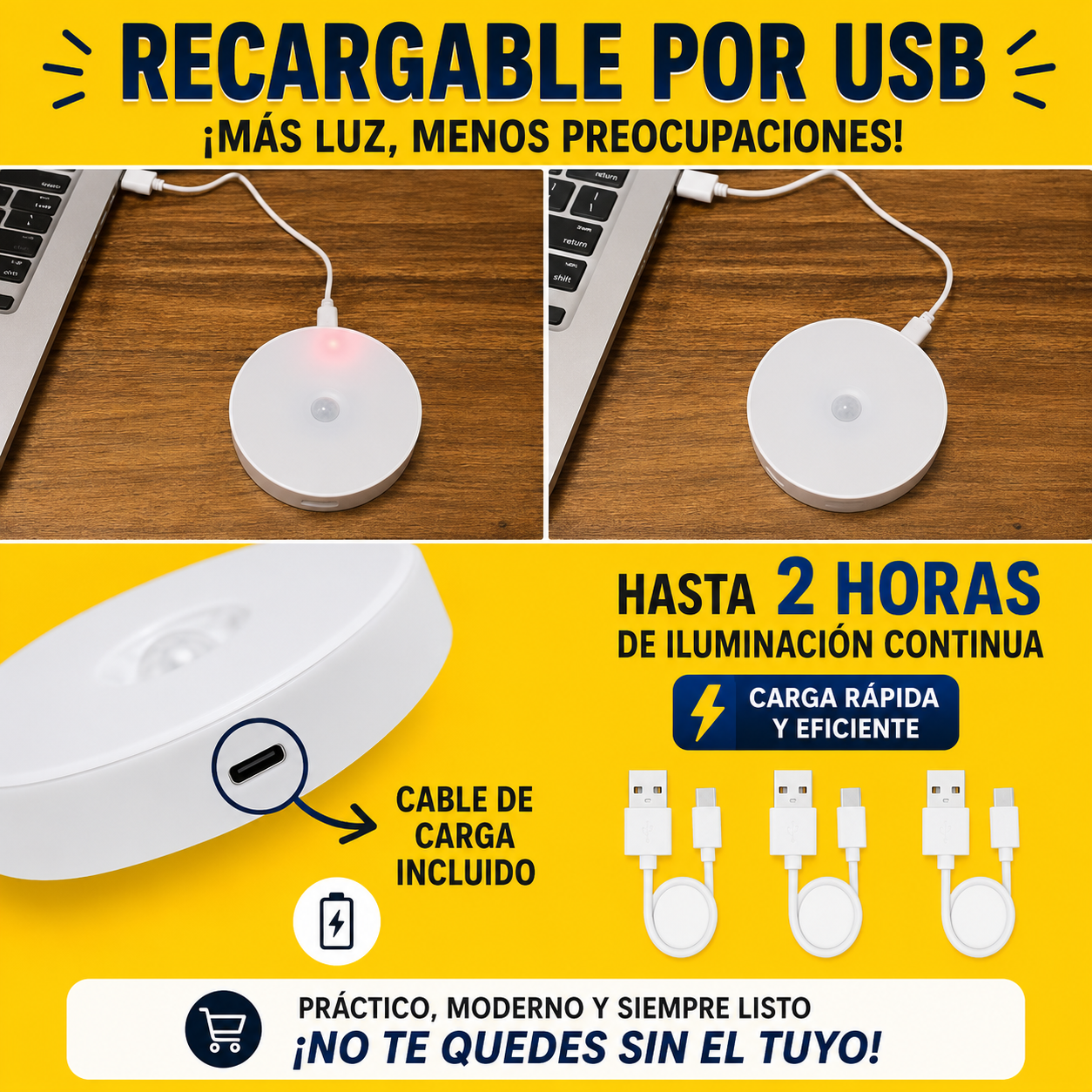 SensorLight Pro – Luz LED Automática (Pack x3)